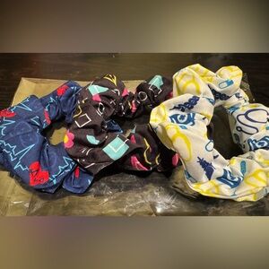 NWT 3 Pack Healthcare Themed Scrunchie Set